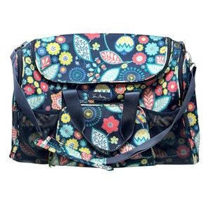 Vera Bradley Meadow Garden Ultimate Gym Bag Colorful Floral Travel Bag Weekender